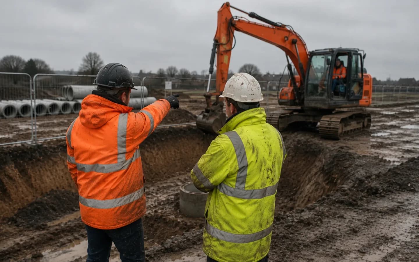 Site team on a live UK project during instructed works.